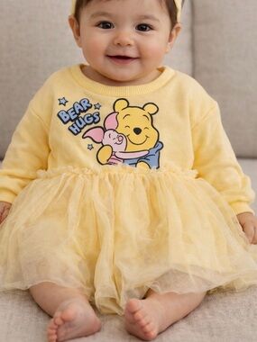 Yellow Winnie the Pooh Baby Dress